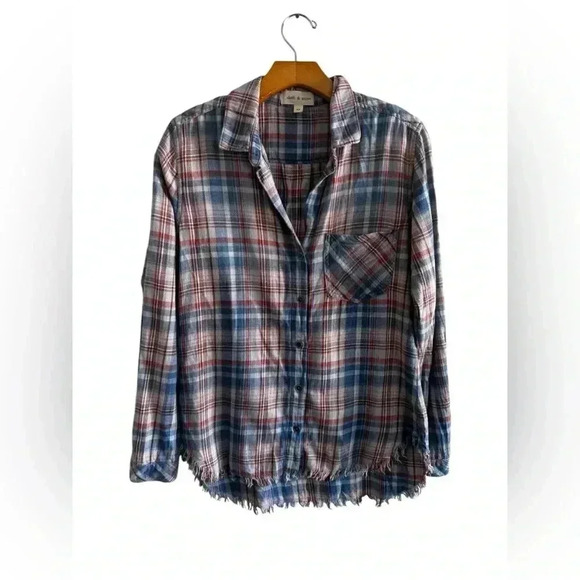 Cloth & Stone | Anthropologie soft plaid flannel Size XS - Picture 9 of 14
